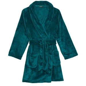 Brand new in package! short, dark green VS robe size Large